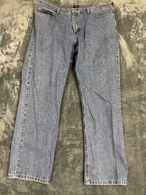 Lee Mens Regular Fit Jeans Size 40 Medium Wash Denim